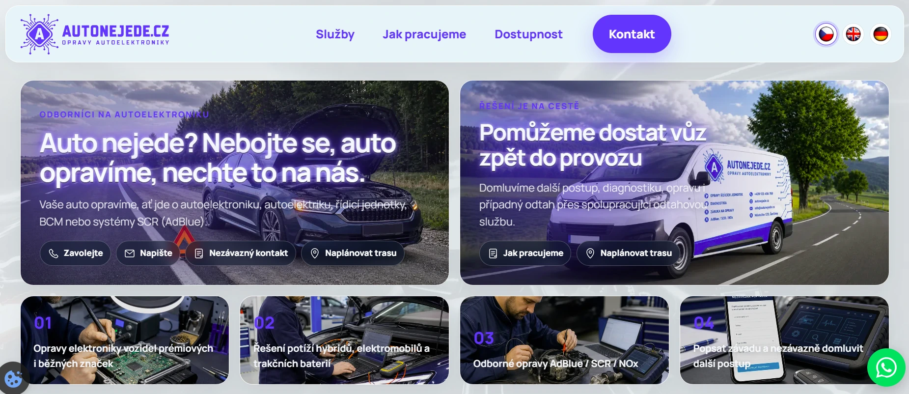 Autonejede.cz – web
