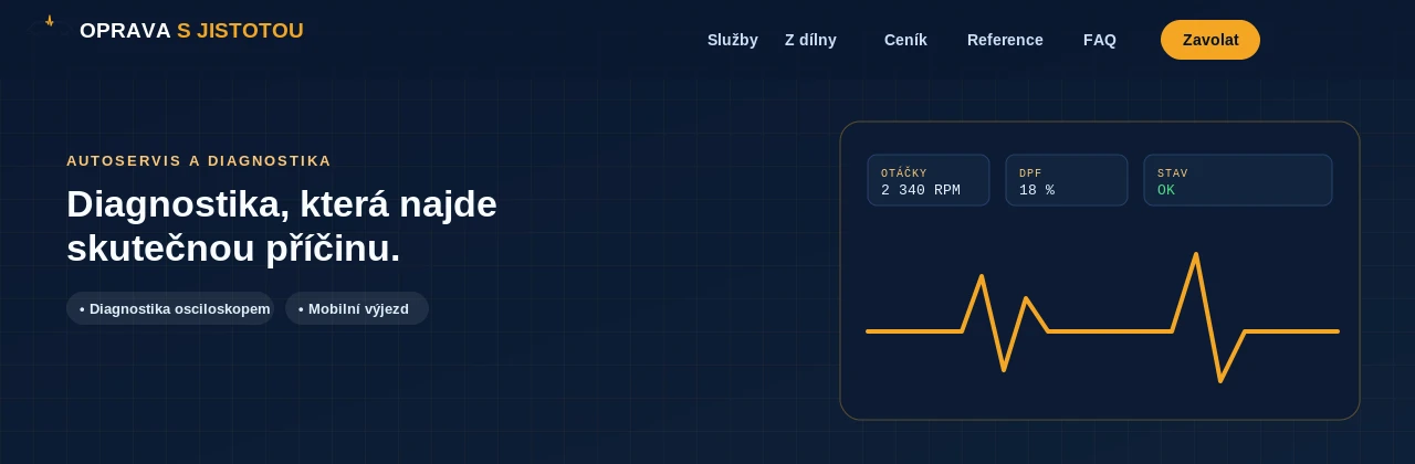 Oprava s jistotou – ukázkový web