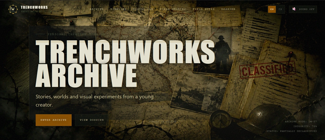 TrenchWorks – kreativní archiv web