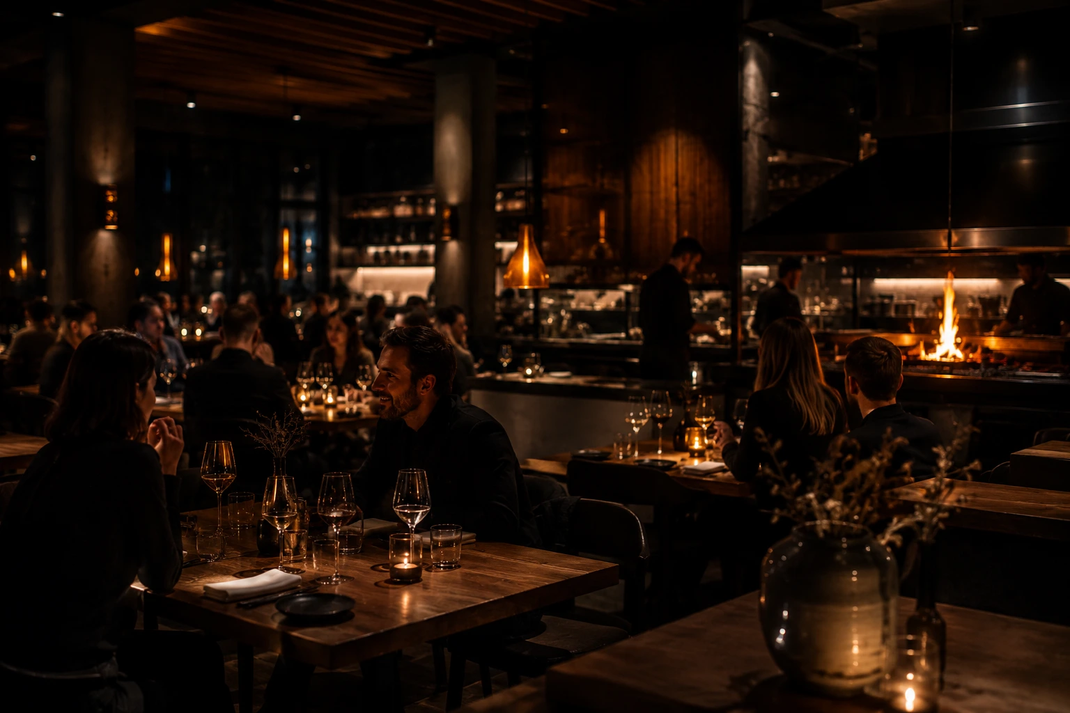EMBER & OAK evening atmosphere